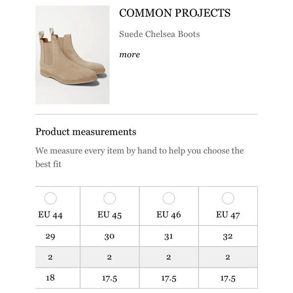 Common Projects Suede Chelsea Boots in Sand Size 42/ US 9 - Picture 15 of 16
